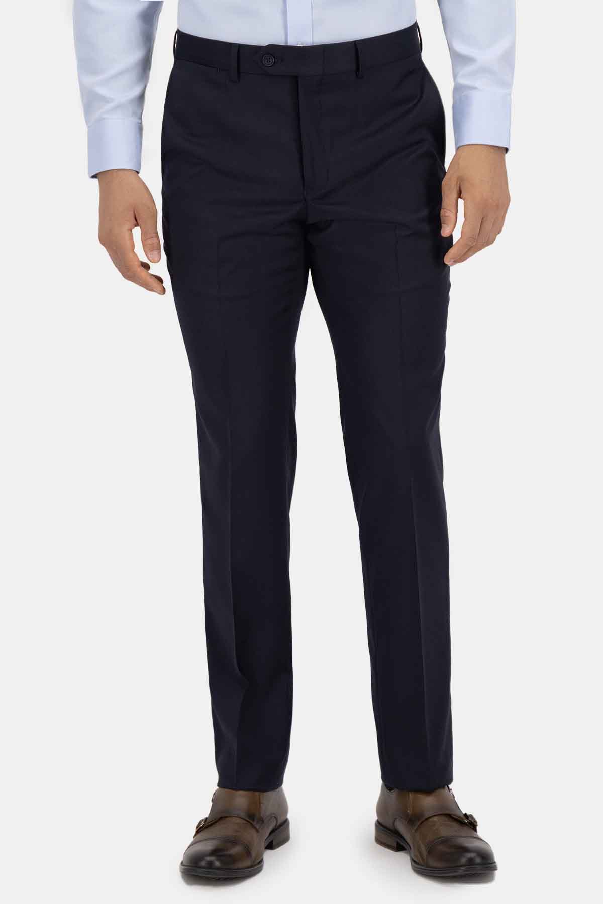 Pantalón formal Calderoni Color azul marino Contemporary fit