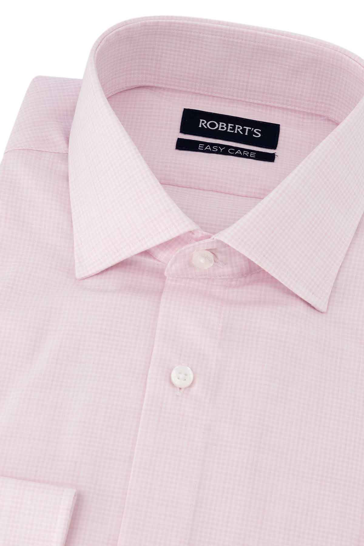 Camisa Roberts Easy Care Color Rosa Claro Slim Fit
