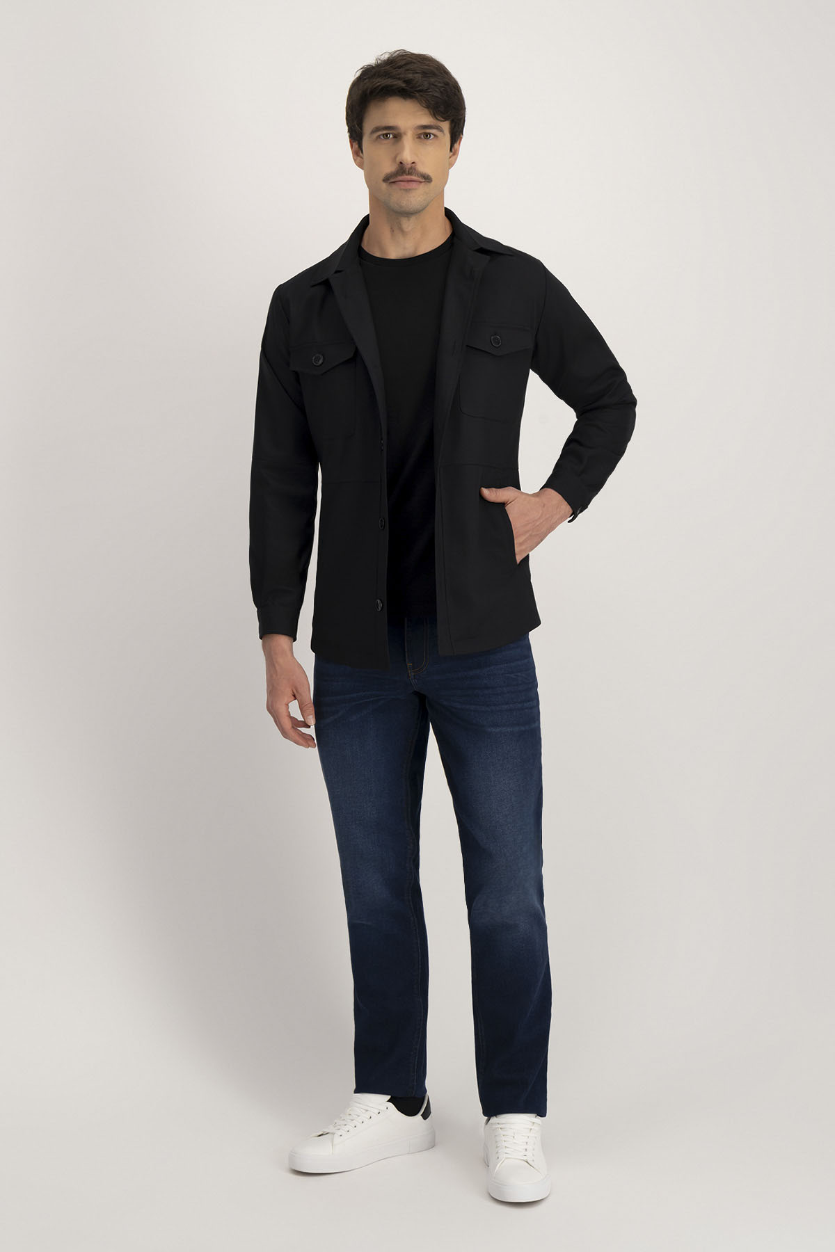 Sobrecamisa Roberts Negro Slim Fit