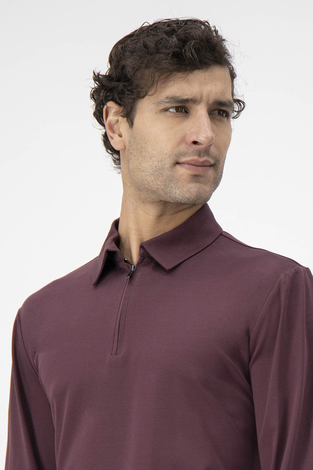Polo MERCERIZED COTTON Calderoni Vino Contemporary Fit
