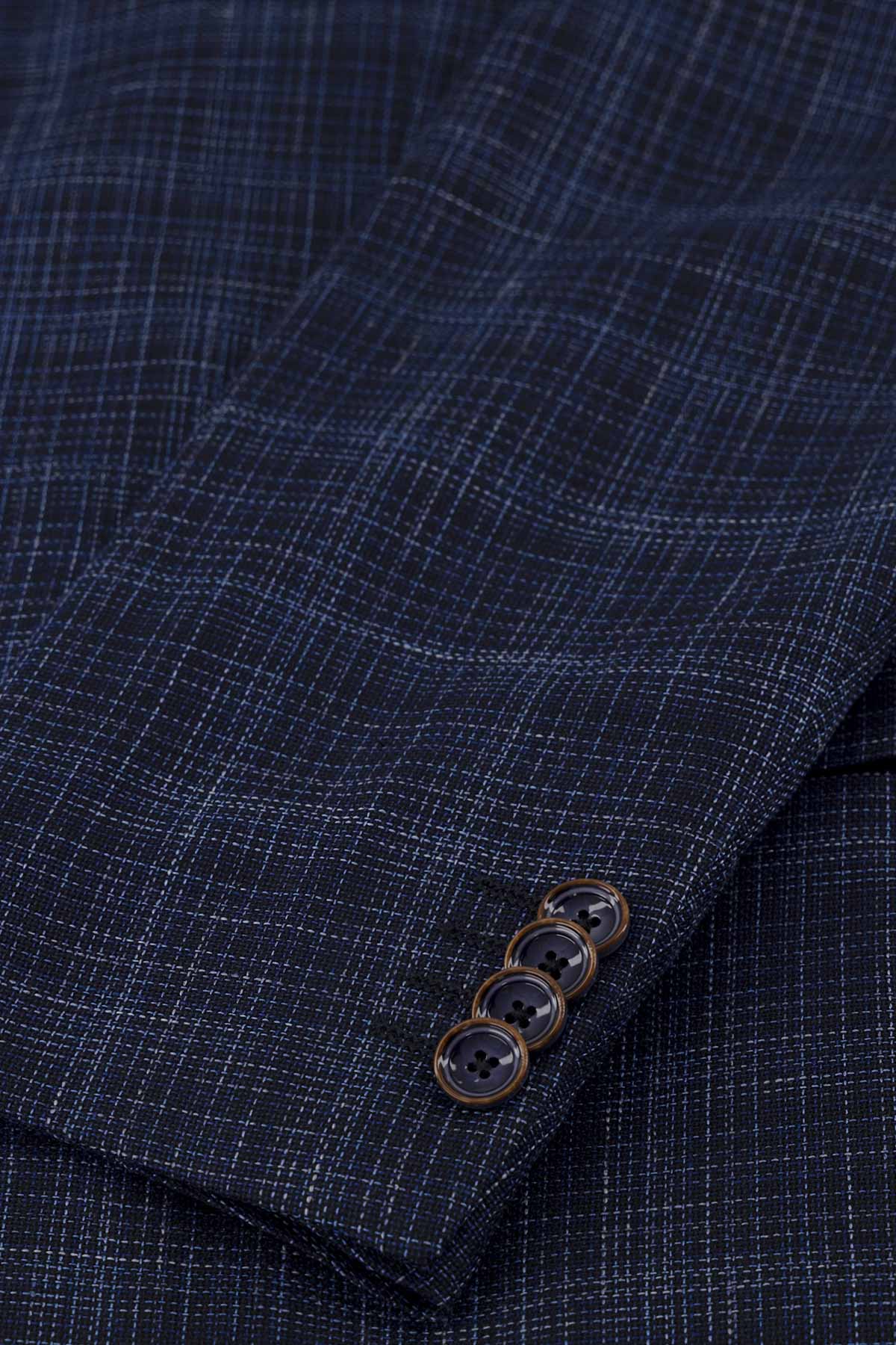 Saco Casual Color Azul Marino Slim Fit