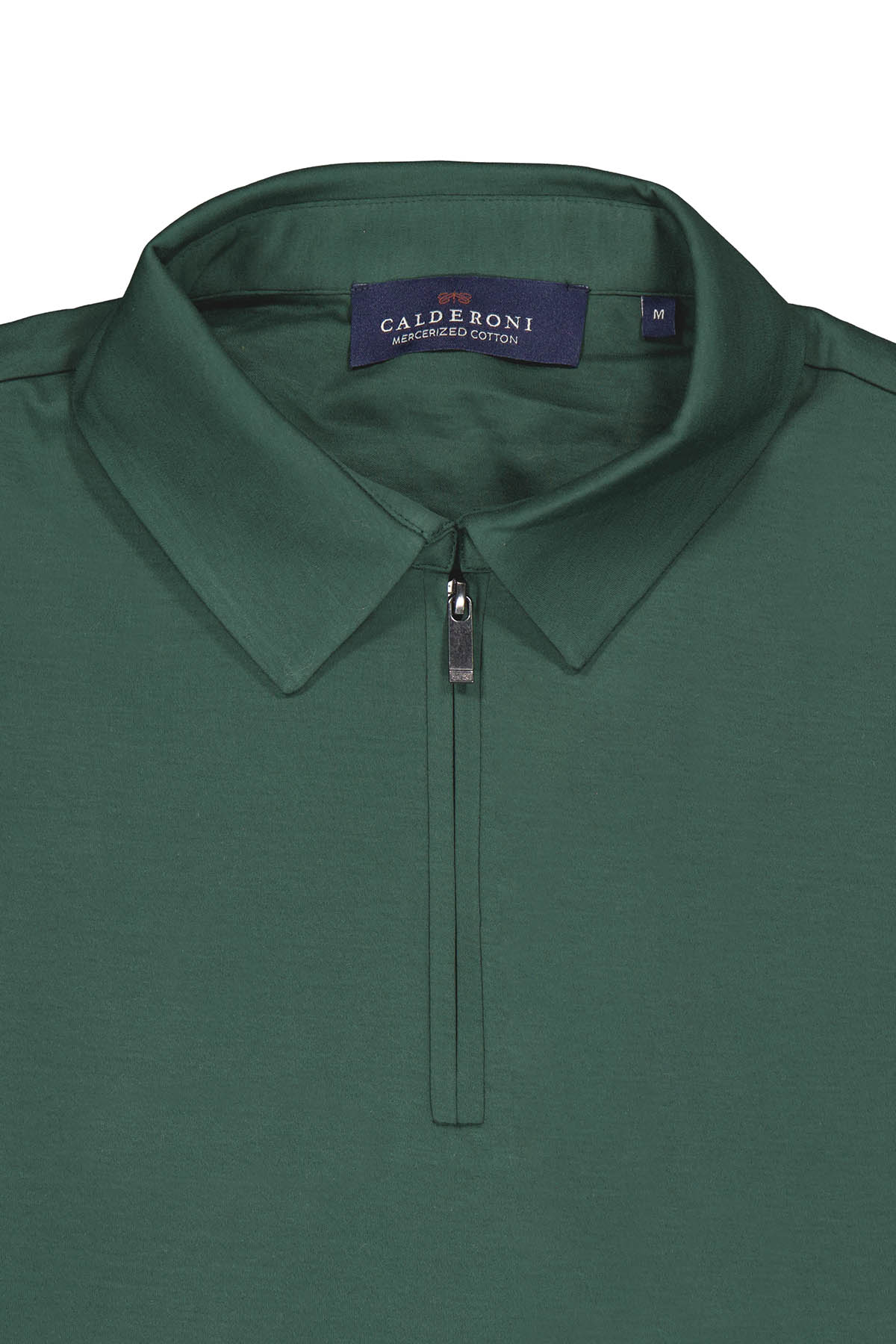 Polo MERCERIZED COTTON Calderoni Verde Obscuro Contemporary Fit