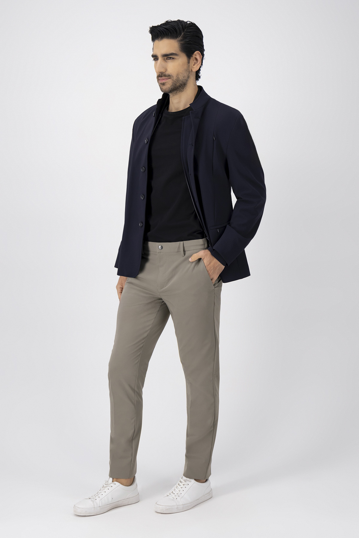 Pantalón Formal Anatomic Technology Slim Fit Verde Oliva