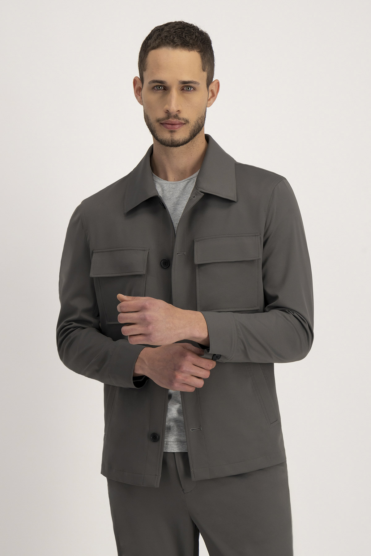 Sobrecamisa Anatomic Technology Roberts Red Verde Slim Fit