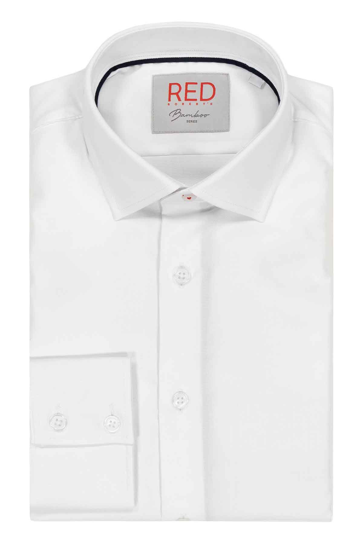 Camisa Vestir BAMBOO Roberts Red Blanco Slim Fit