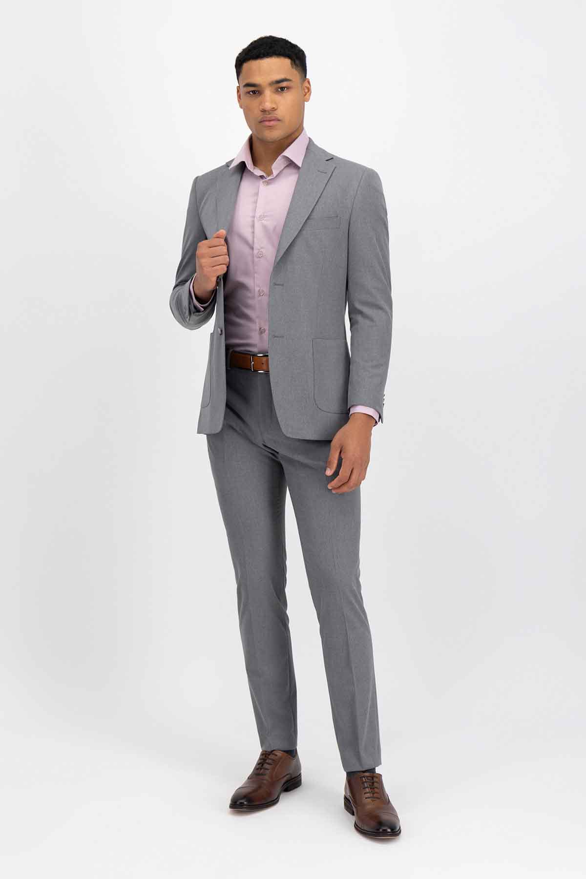 Traje Roberts Red Gris Claro Slim Fit