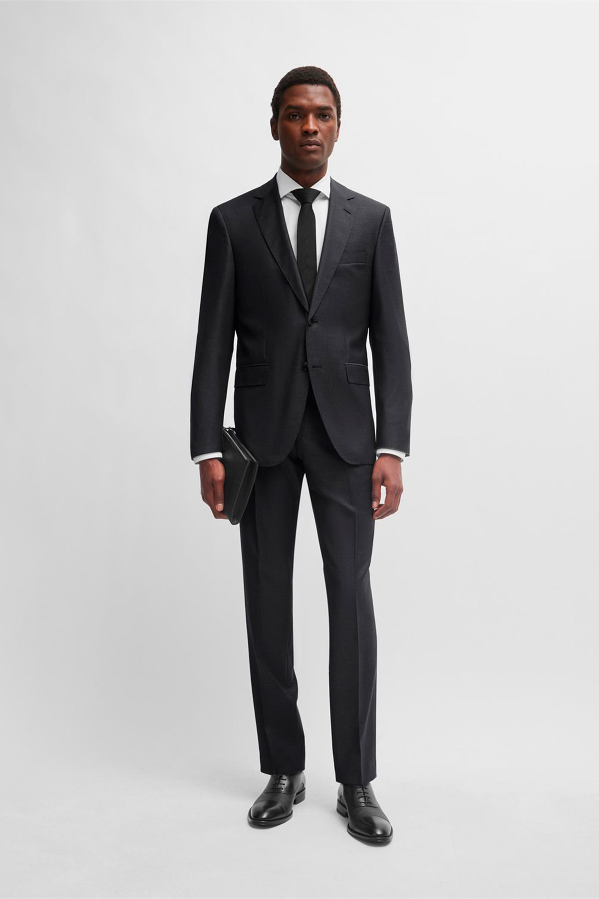 Traje Boss Gris Acero Contemporary Fit