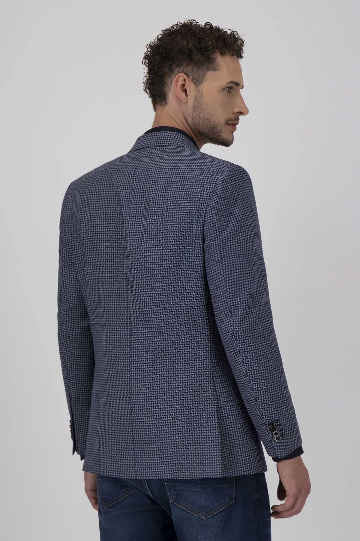 Saco Casual Color Azul Marino Contemporary Fit