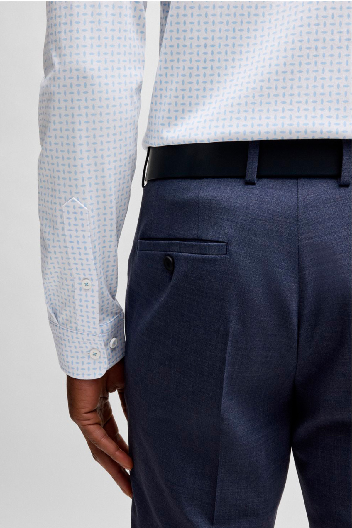 Camisa Slim Fit De Algodón Estampado image number 4