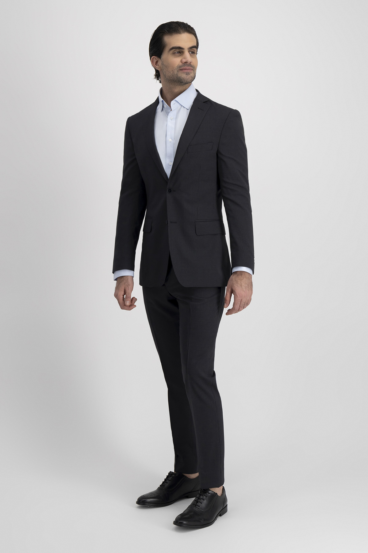 Traje Roberts Gris Oxford Slim Fit