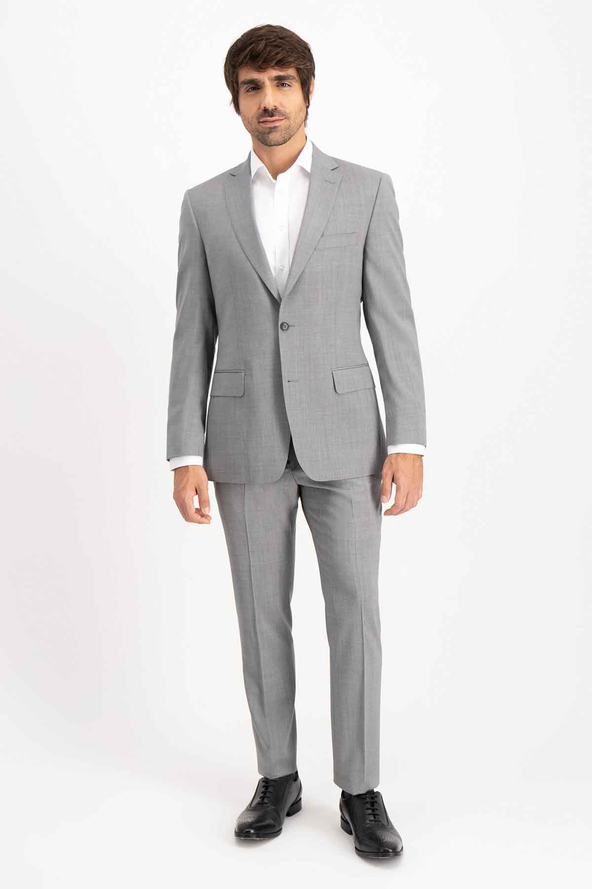 Traje Calderoni Gris Slim Fit