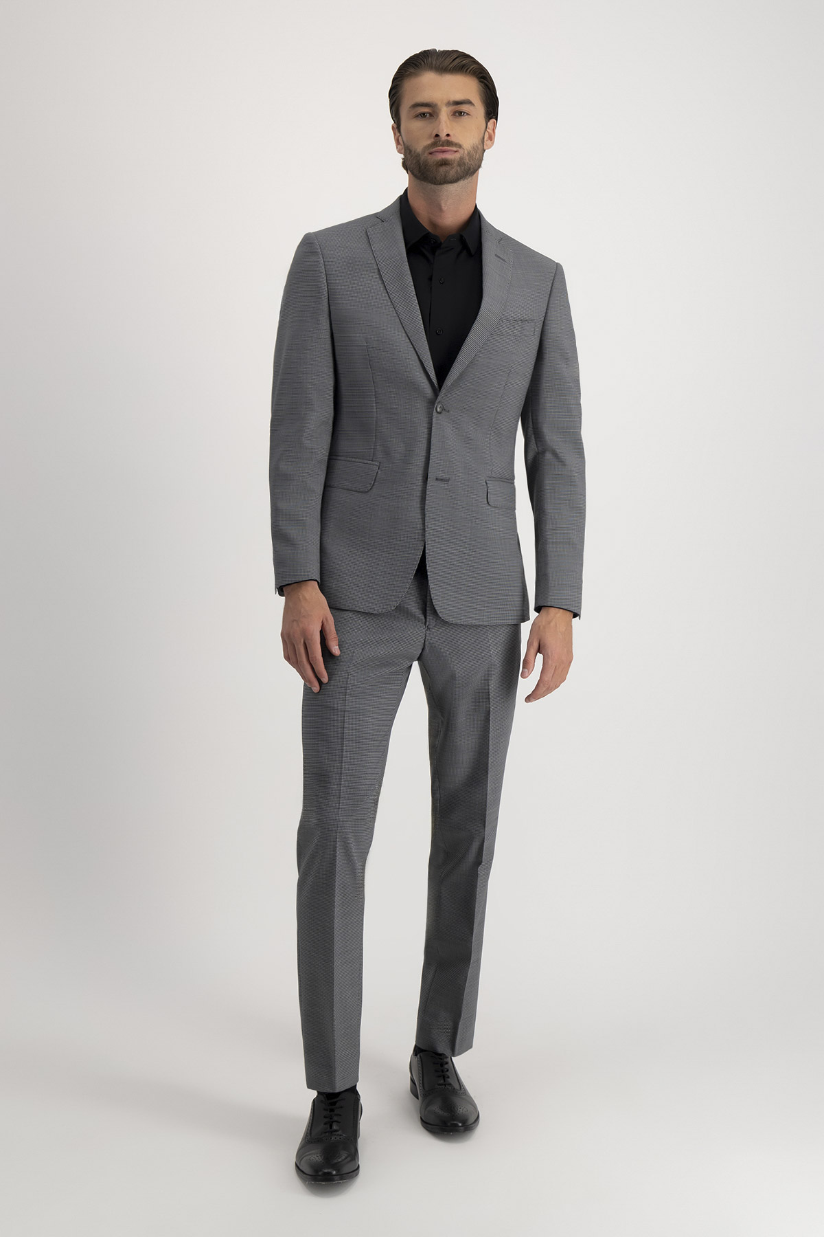 Traje Roberts Red Gris Acero Slim Fit