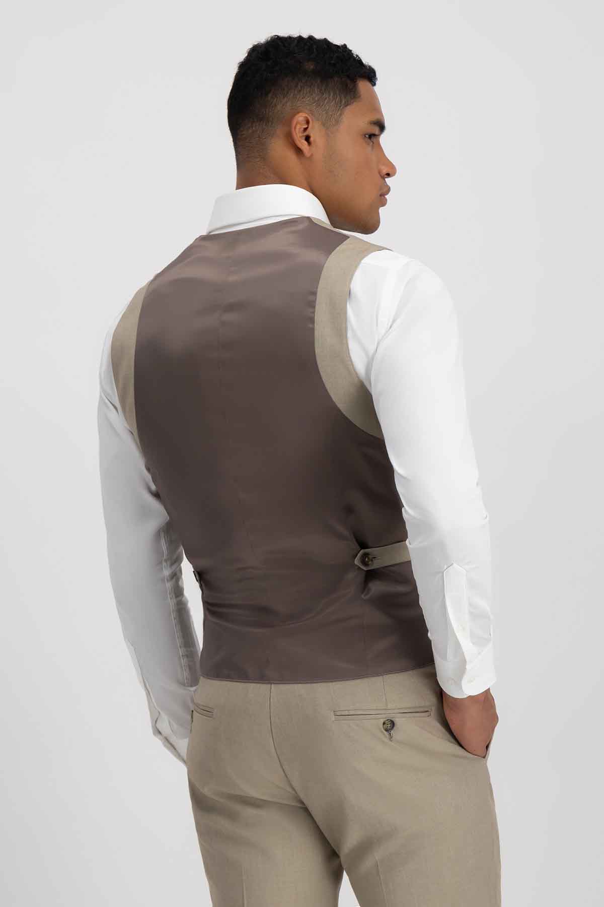 Traje Trío Beige Roberts Red Slim Fit