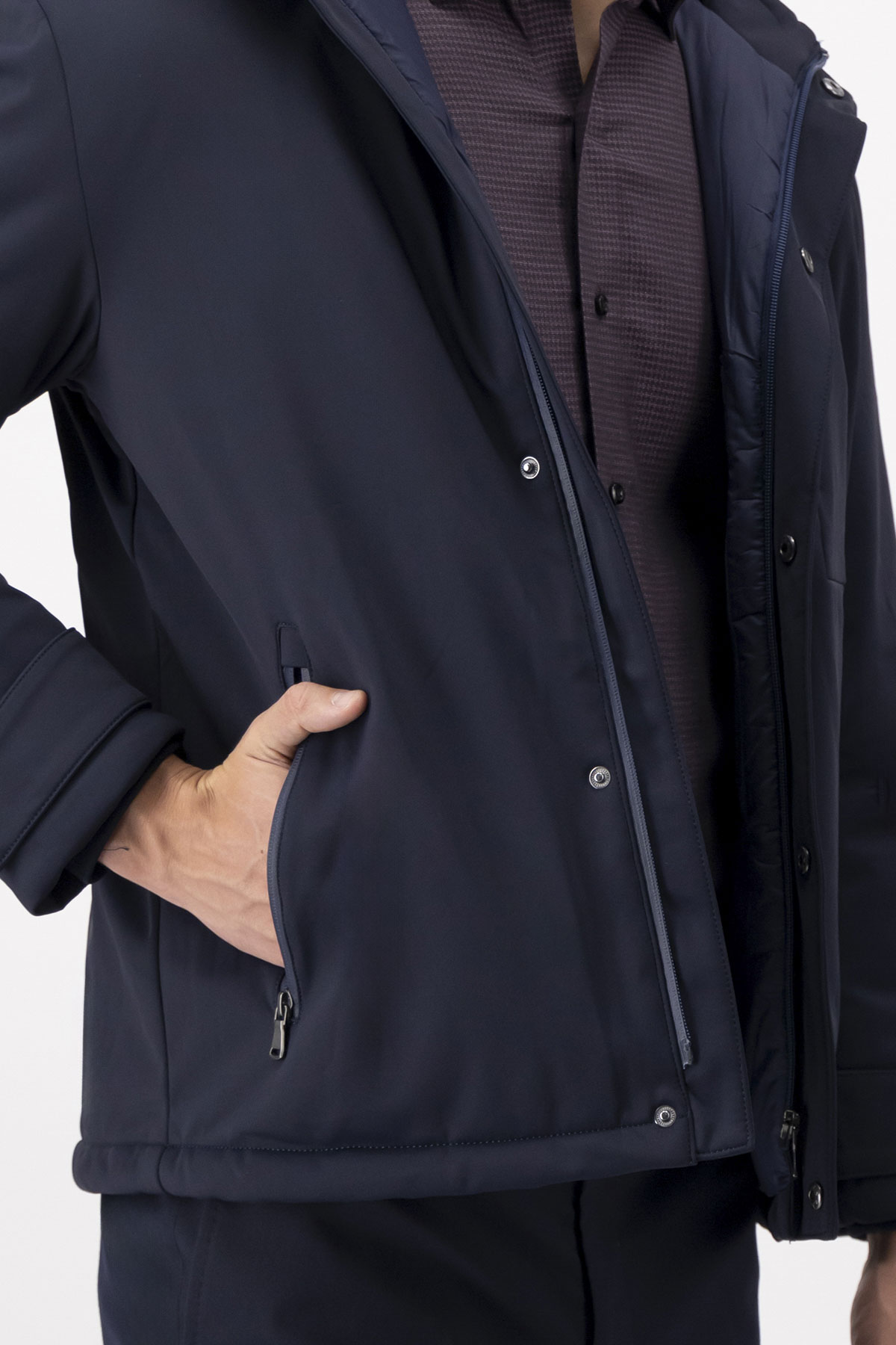 Chamarra Contemporary Fit Azul Marino