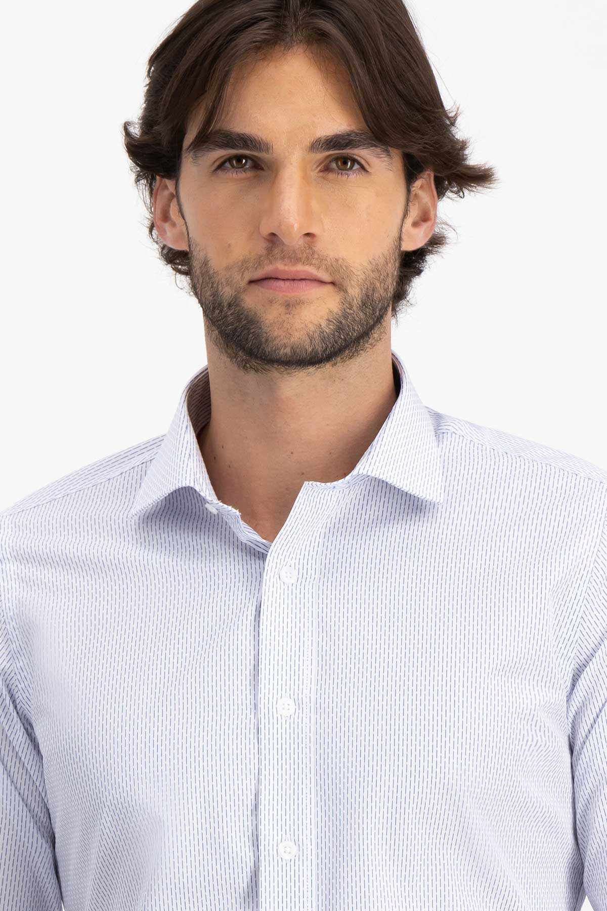 Camisa Vestir BAMBOO Roberts Red Blanco Slim Fit