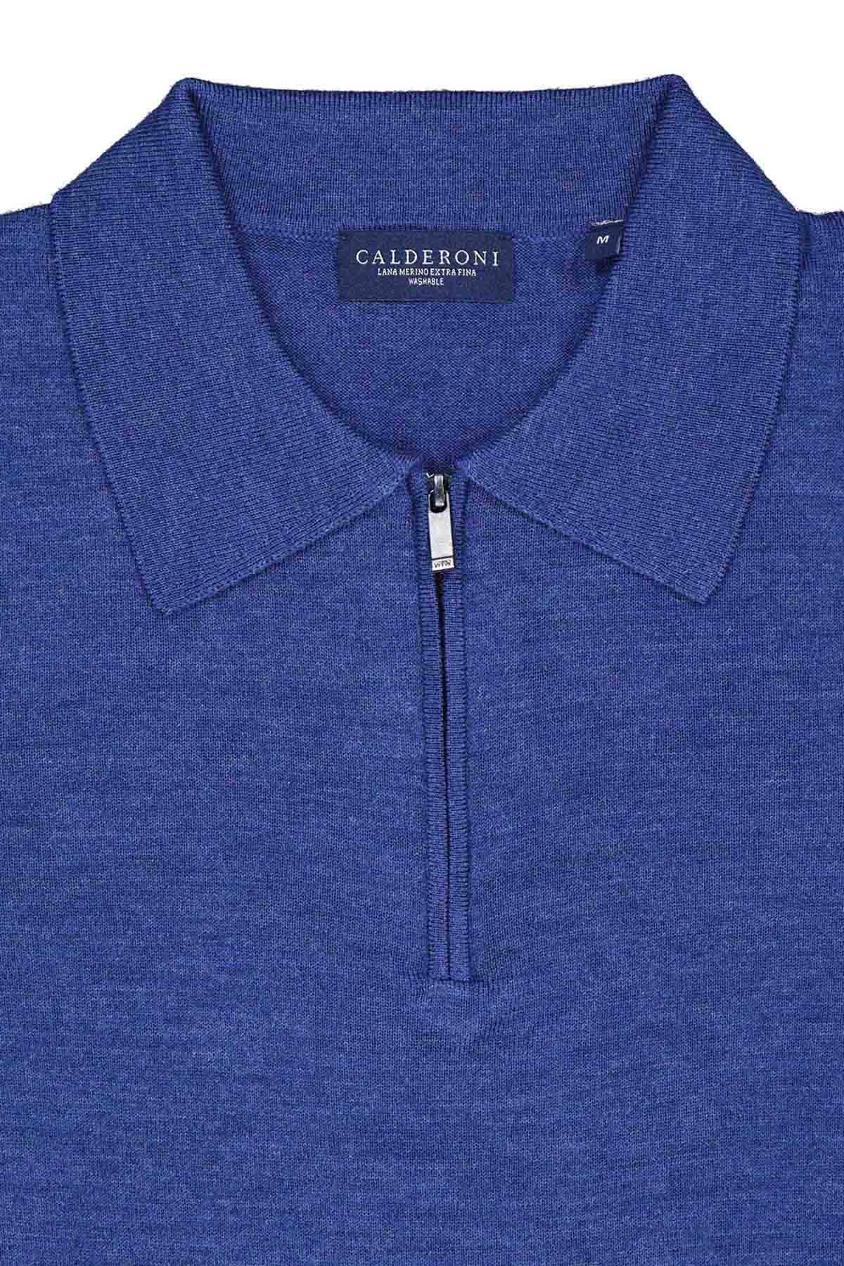 Suéter Calderoni Azul Contemporary Fit