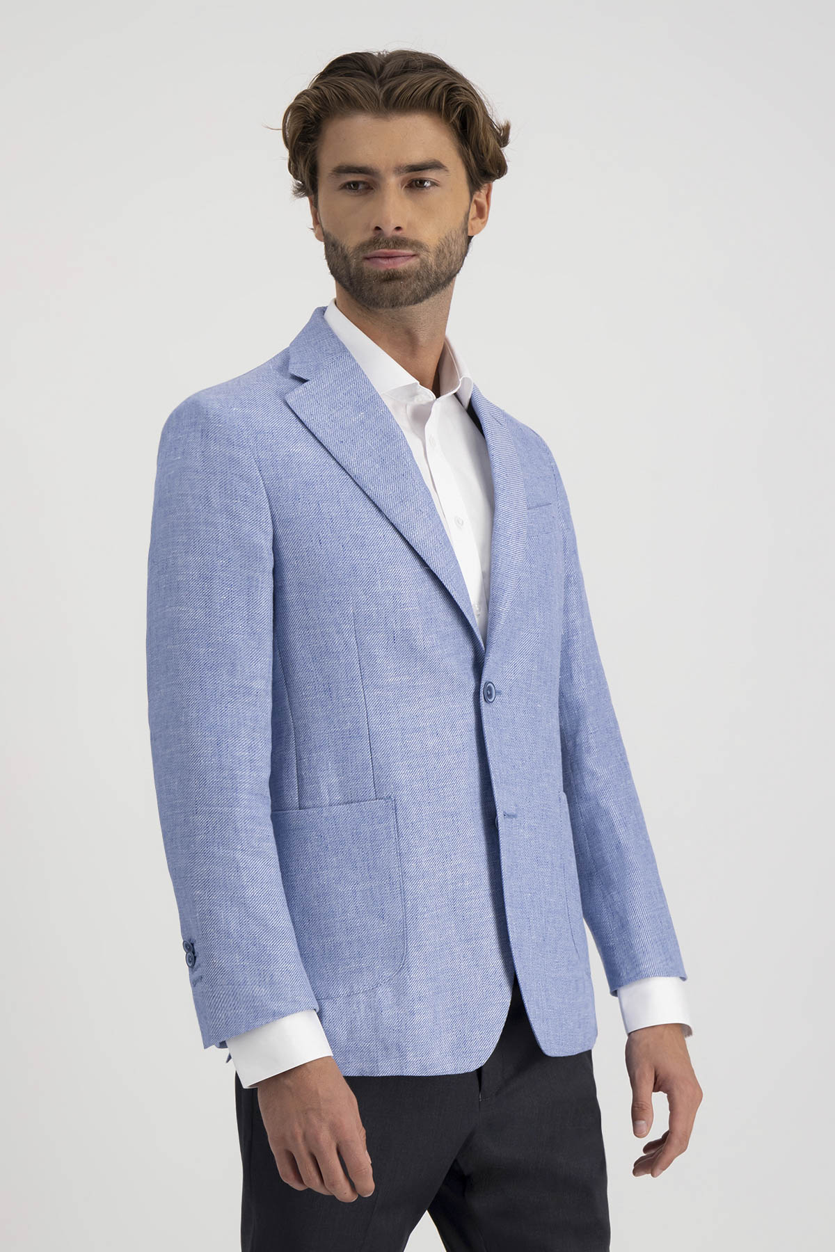 Saco Casual Calderoni Azul Contemporary Fit