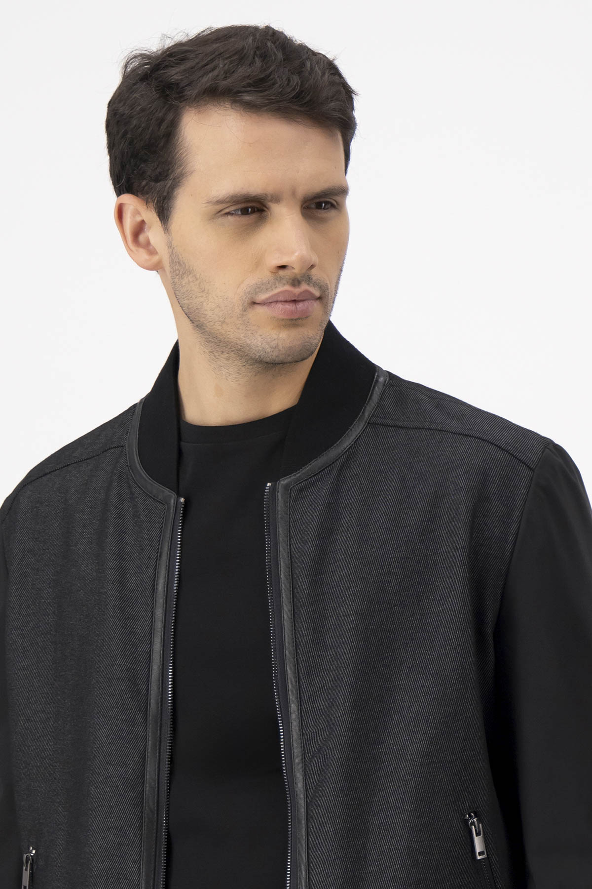Chamarra Reversible Contemporary Fit Negro