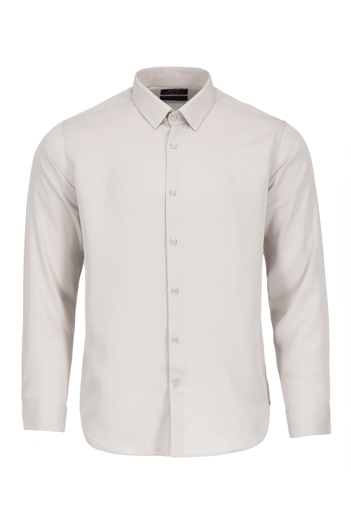 Camisa Casual Bio Tencel Slim Fit Gris