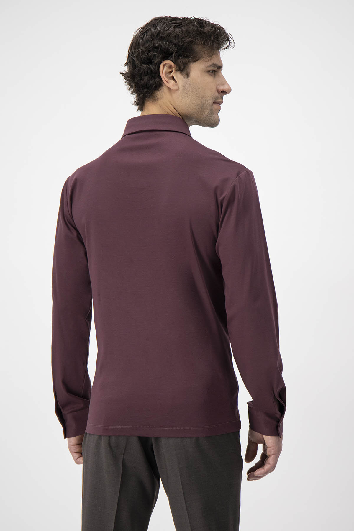 Polo MERCERIZED COTTON Calderoni Vino Contemporary Fit