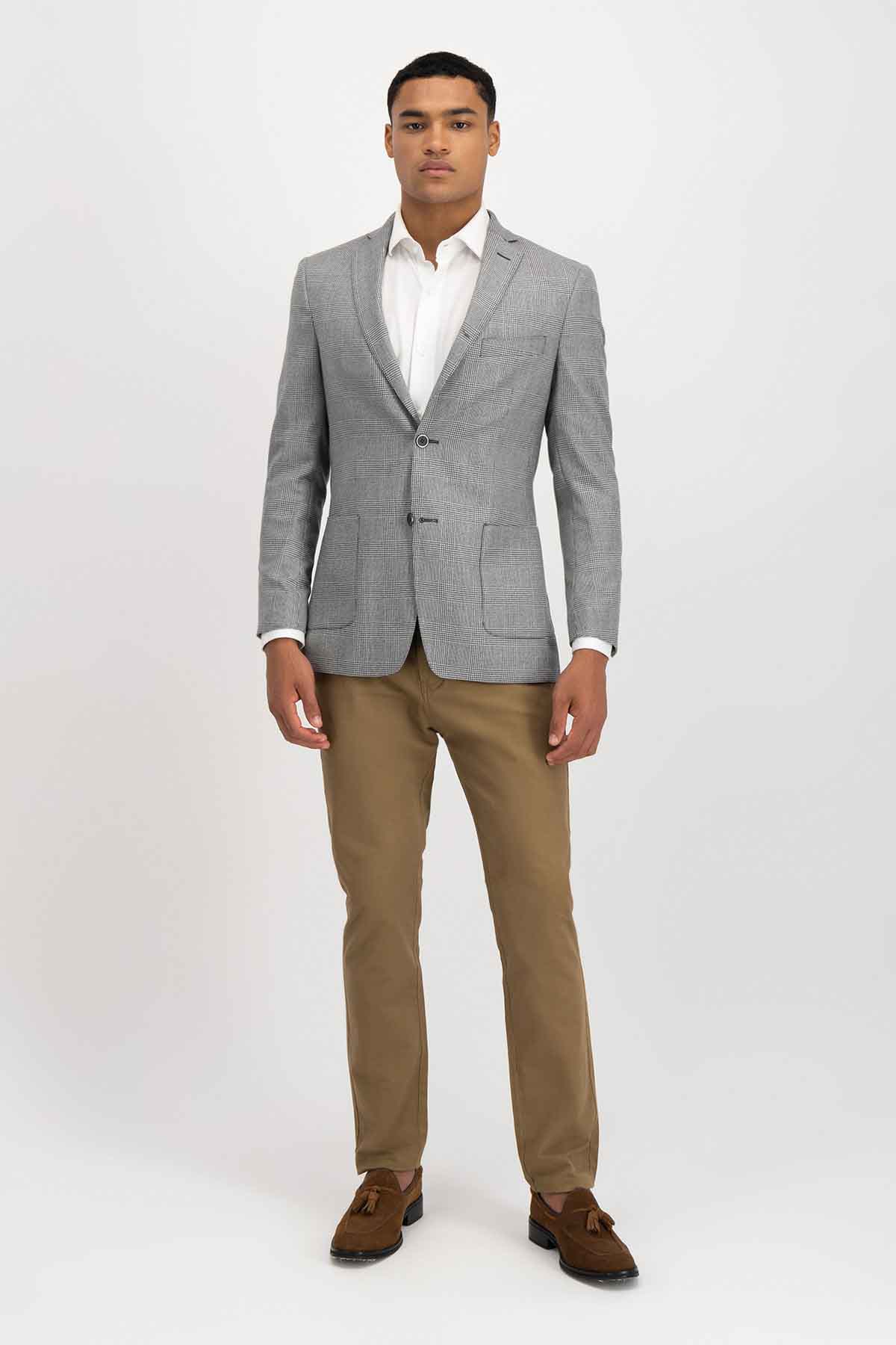 Saco Casual Roberts Gris Perla Slim Fit