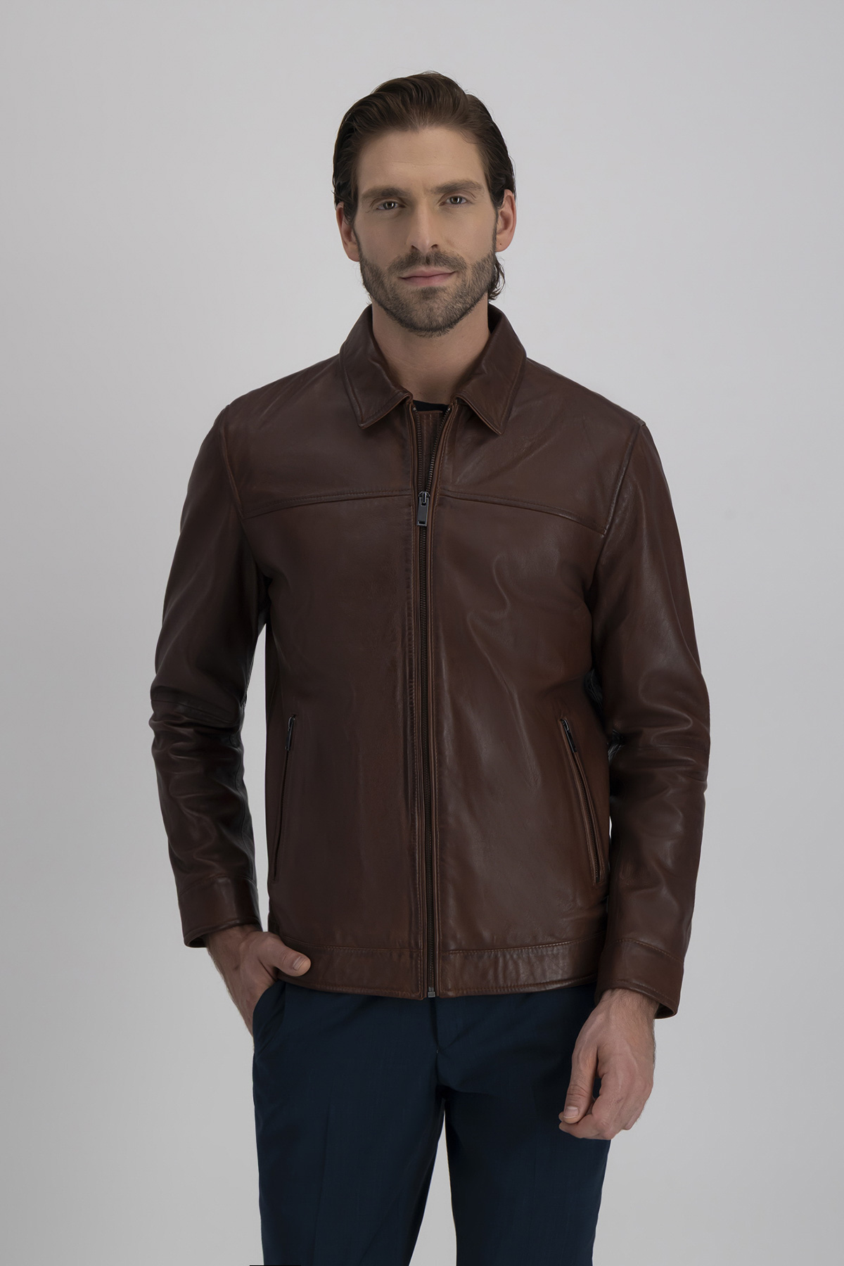Chamarra La Vera Pelle Contemporary Fit