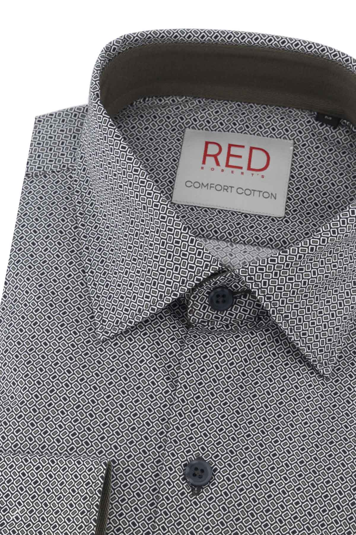 Camisa Vestir Roberts Red Verde Militar Slim Fit