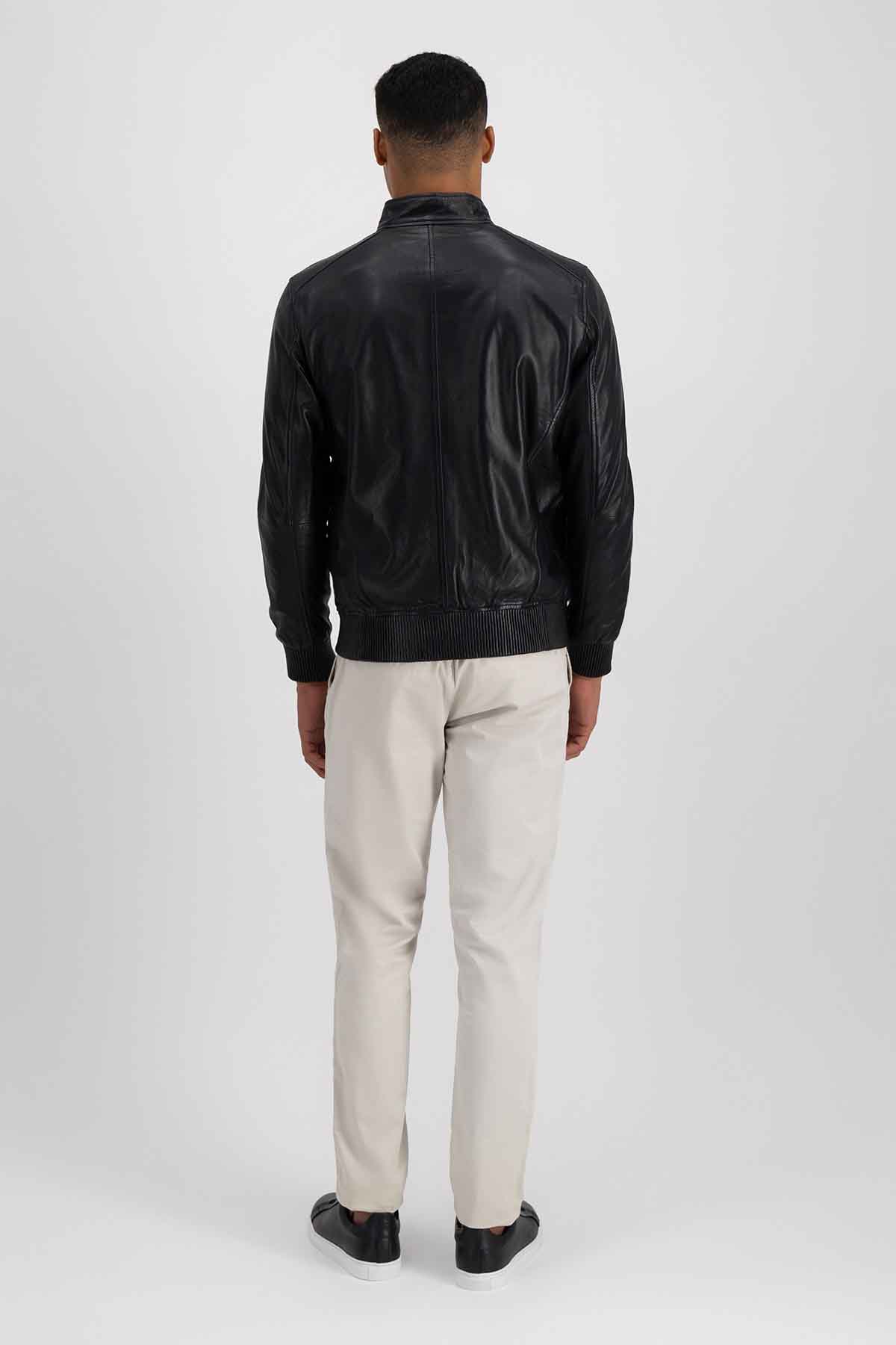 Chamarra Calderoni Negro Regular Fit