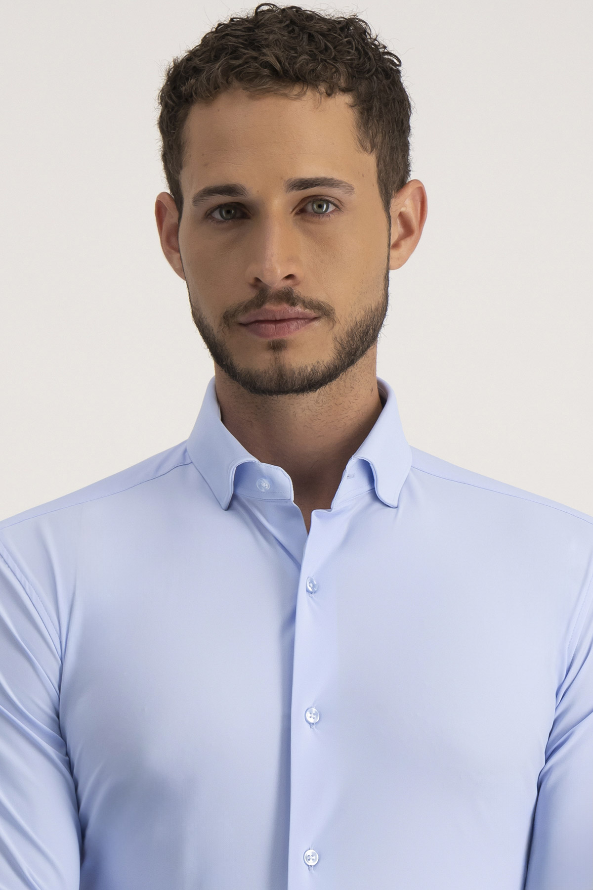 Camisa Formal Roberts Red Azul Claro Red Slim Fit