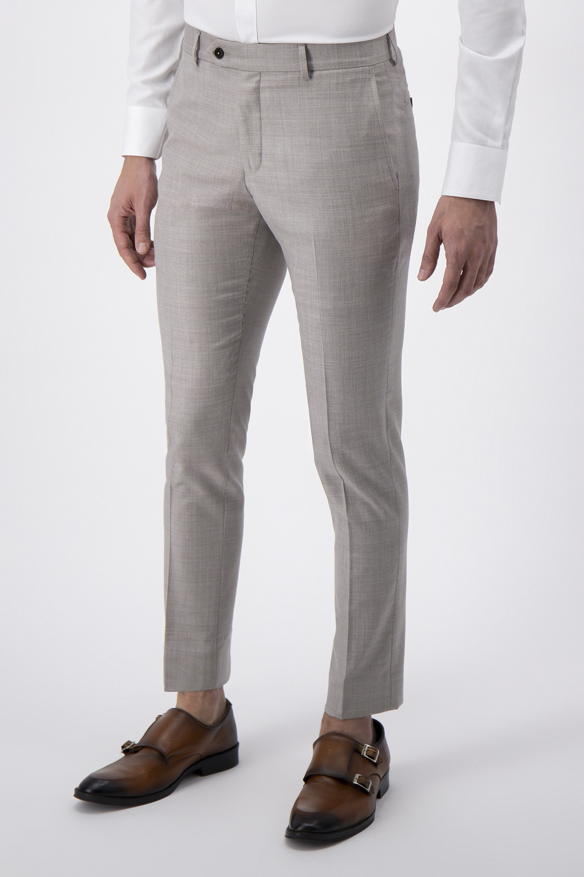 Traje Calderoni Couture Beige Slim Fit