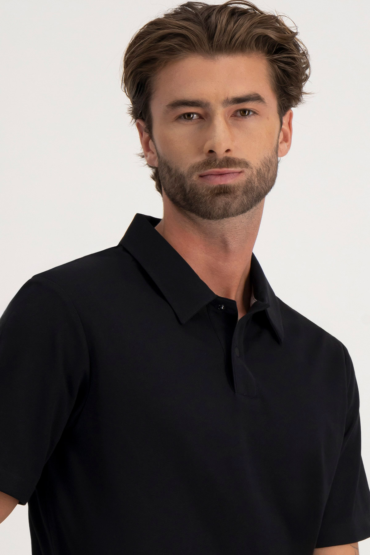 Polo EASY CARE TECHNOLOGY Roberts Color Negro Contemporary Fit