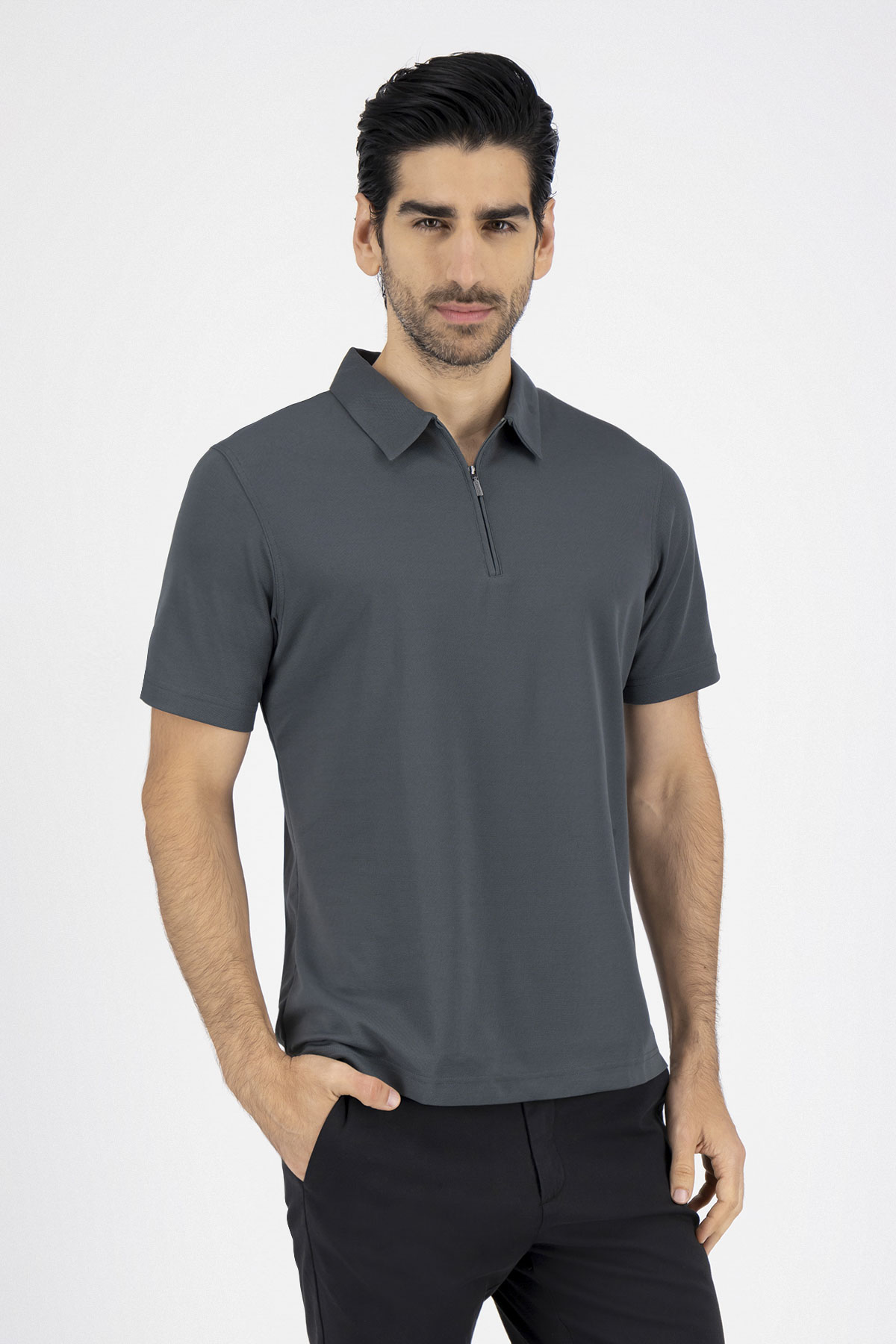 Playera Tipo Polo EZ Care Technology Contemporary Fit Verde