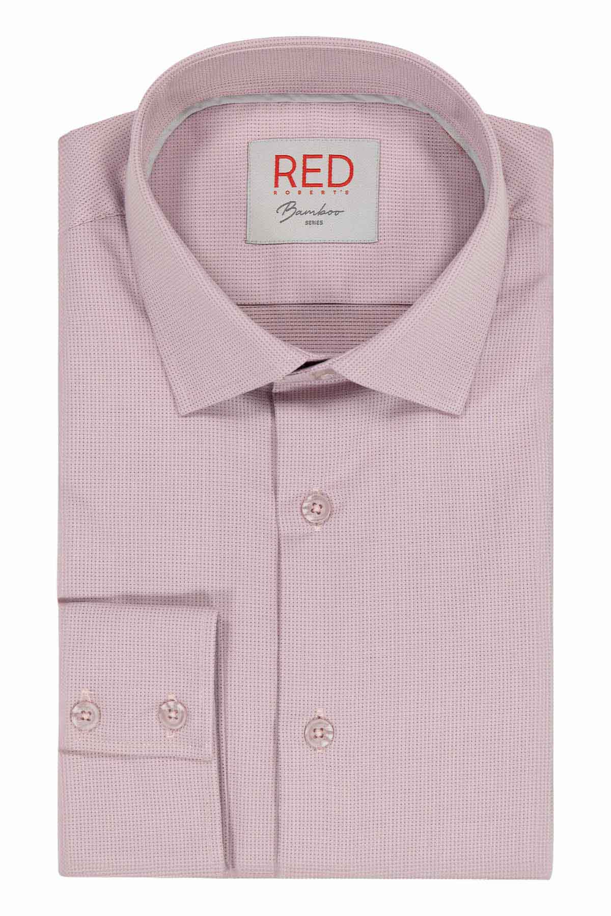 Camisa Vestir BAMBOO Roberts Red Salmón Slim Fit