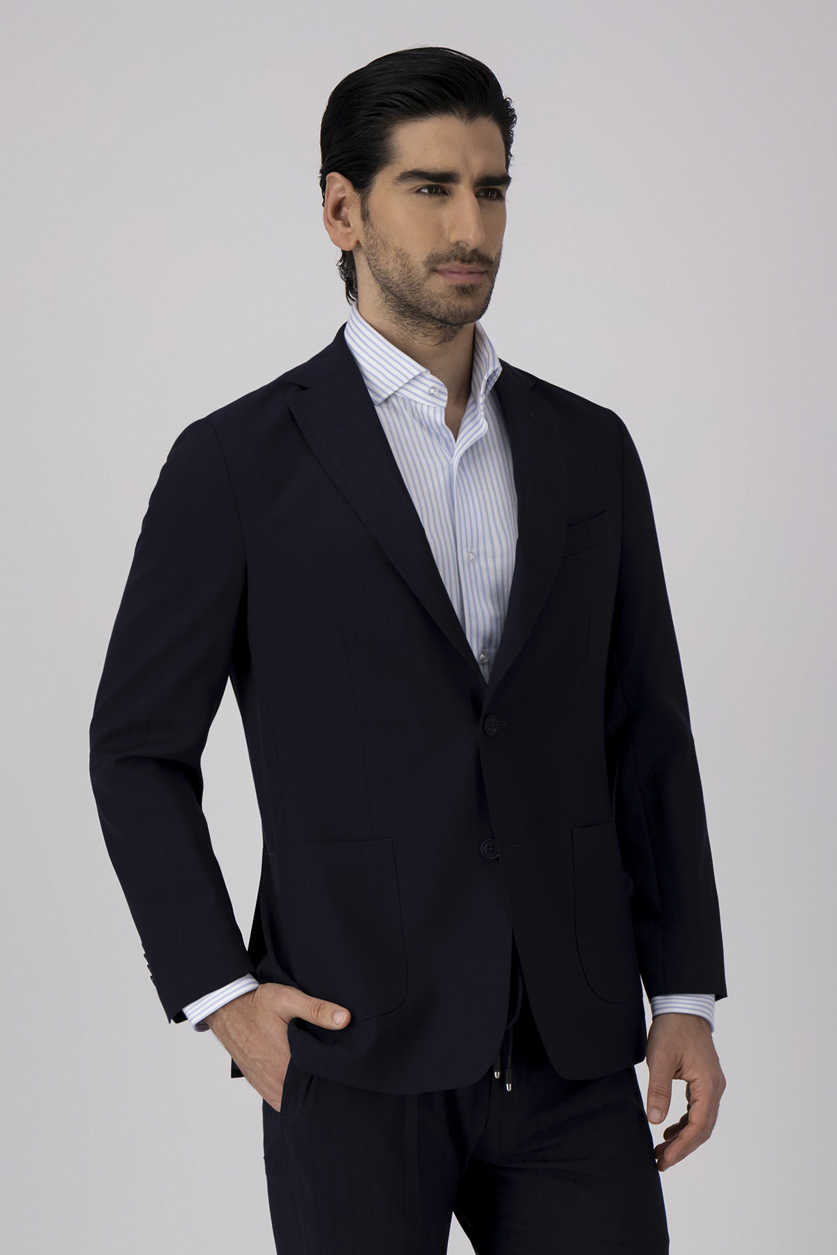 Traje Calderoni Azul Marino Slim Fit