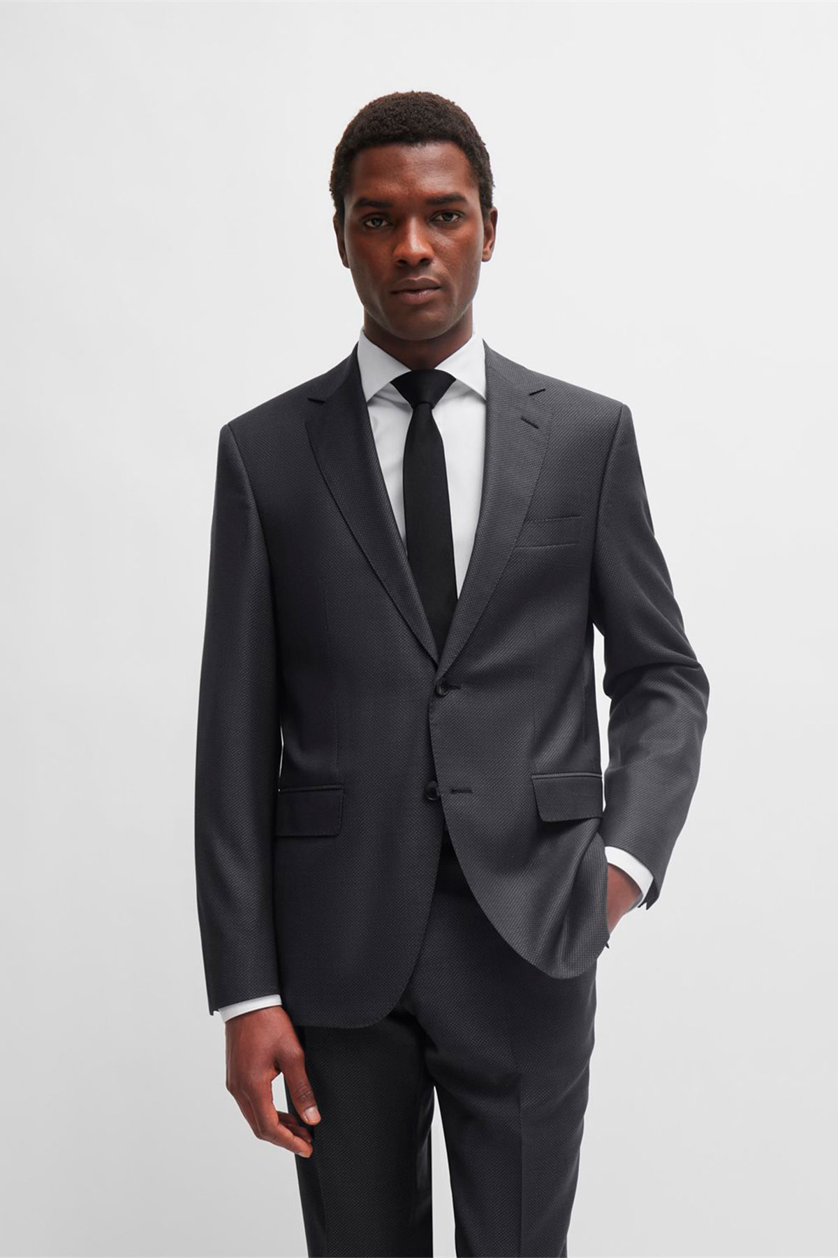 Traje Boss Gris Acero Contemporary Fit image number 1