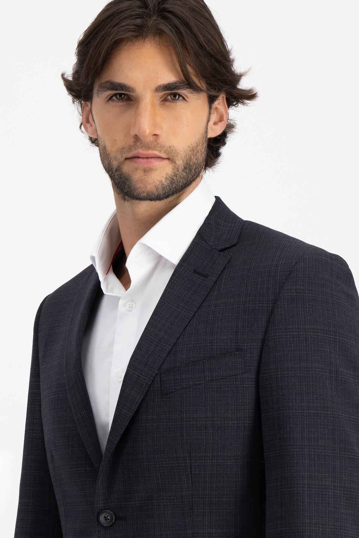 Traje Roberts Red Gris Oxford Slim Fit