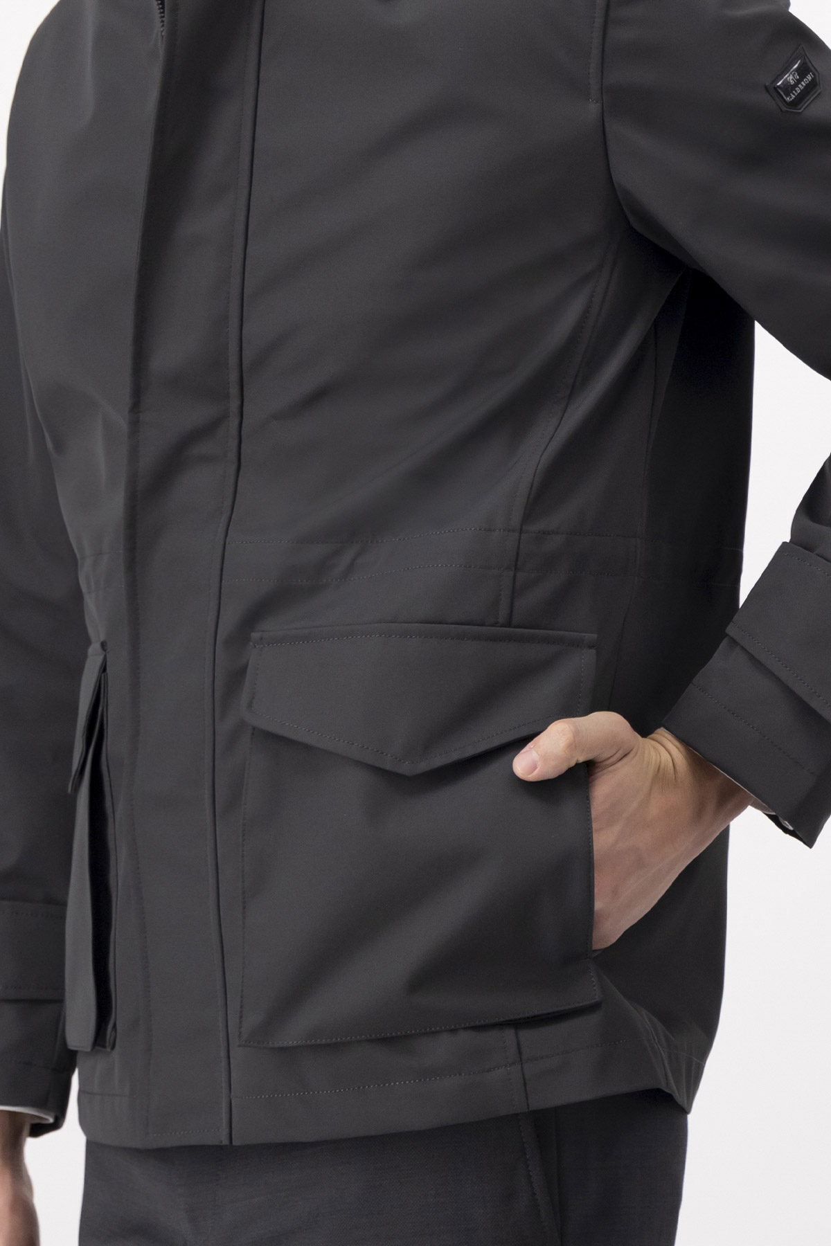 Chamarra Contemporary Fit Gris Oxford