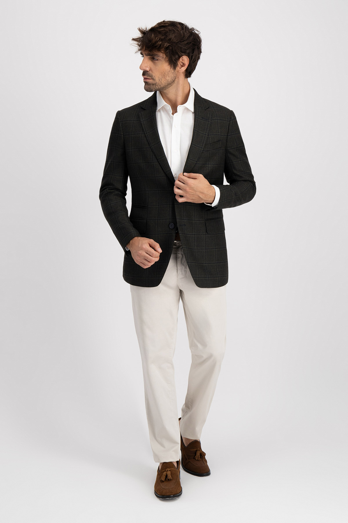 Saco Casual Roberts Azul Marino Slim Fit image number 4
