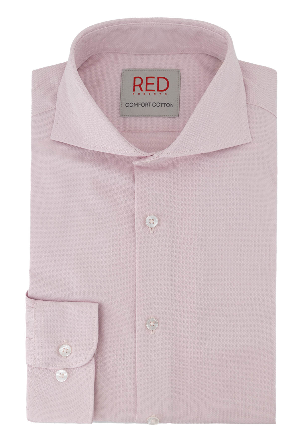 Camisa Vestir Roberts Red Color Rosa Claro Slim Fit