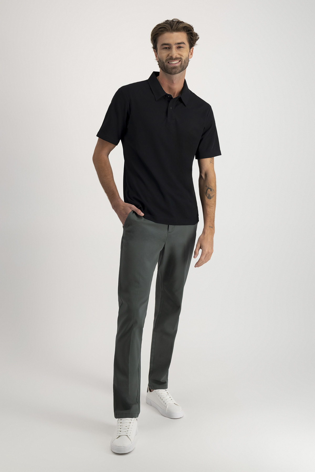 Pantalón Casual Roberts Verde Oscuro Slim Fit