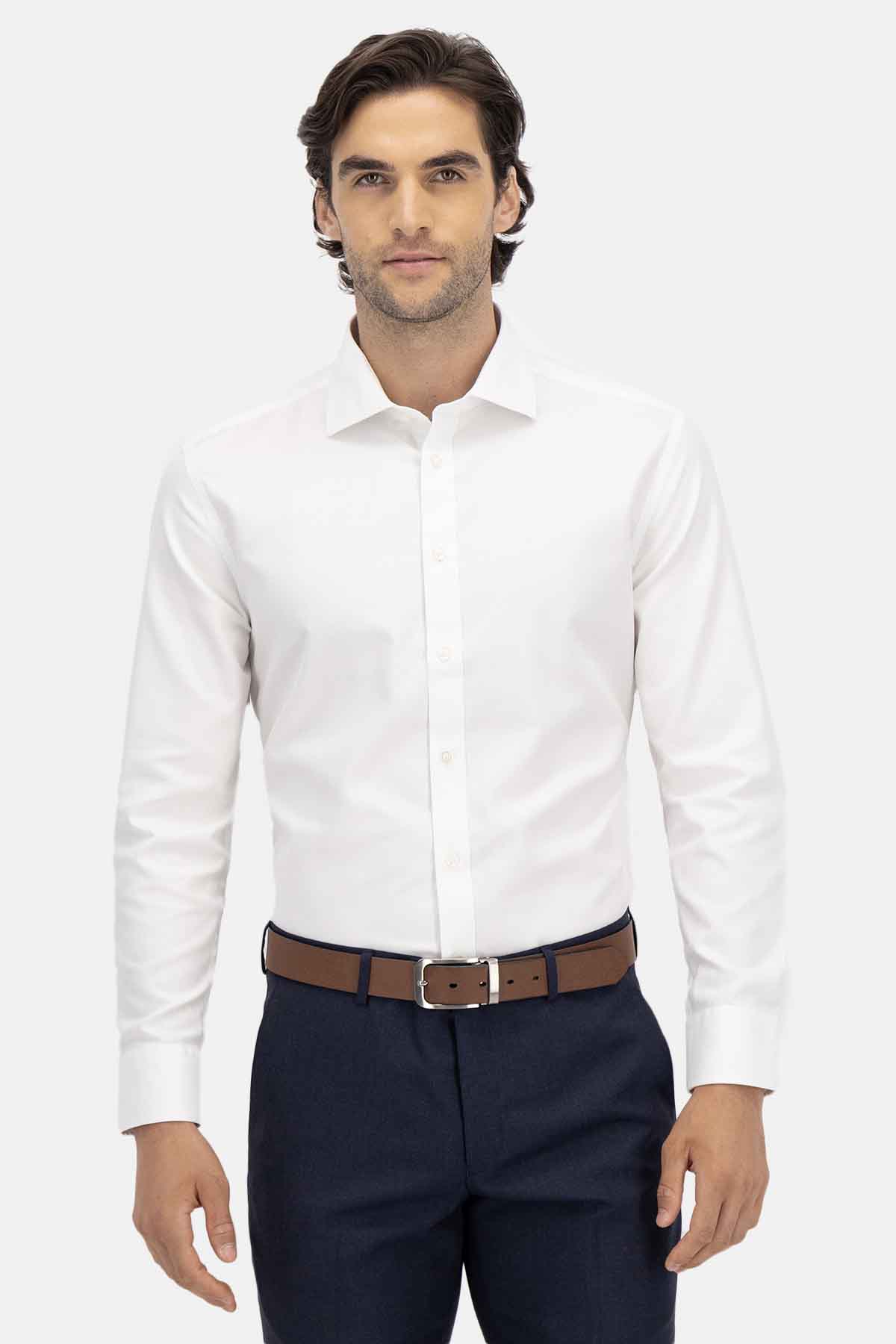 Camisa Non Iron  Color blanco Contemporary fit image number 2