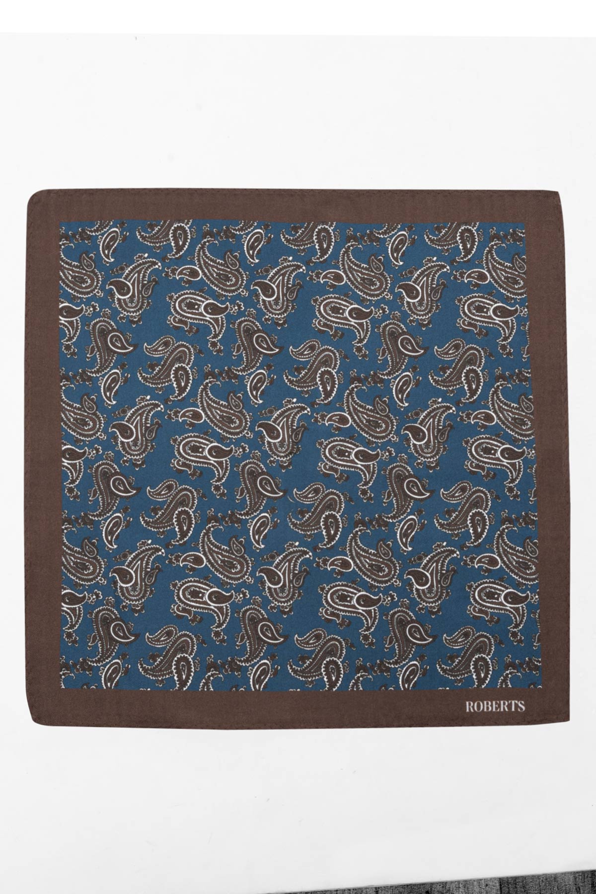 Pañuelo De Bolsillo De Seda Azul image number 1