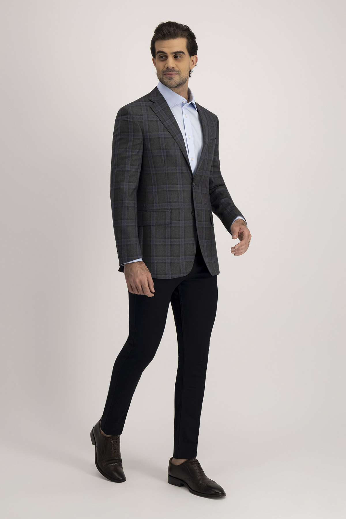 Saco Casual Roberts Gris Oxford Contemporary Fit image number 4