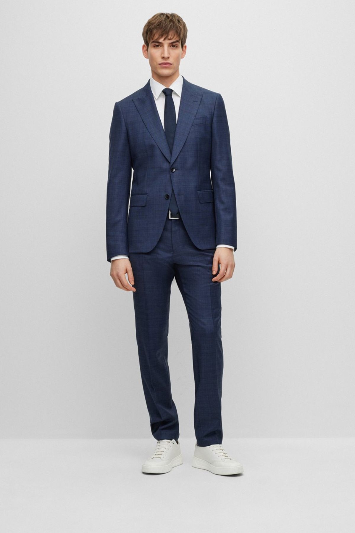 TRAJE  BOSS FORMAR AZUL SLIM FIT DE LANA