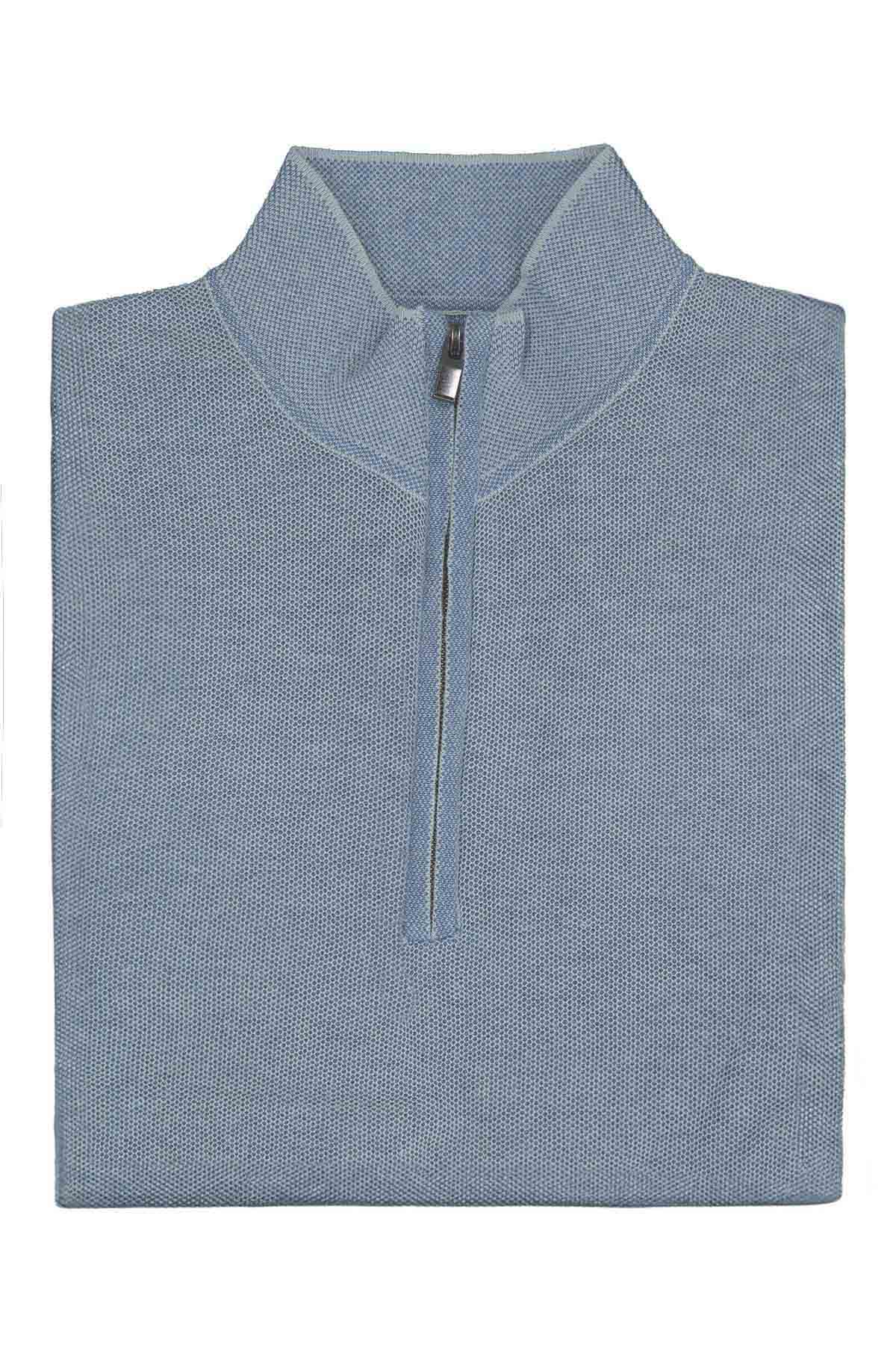 Suéter PREMIUM COTTON Roberts Azul Contemporary Fit