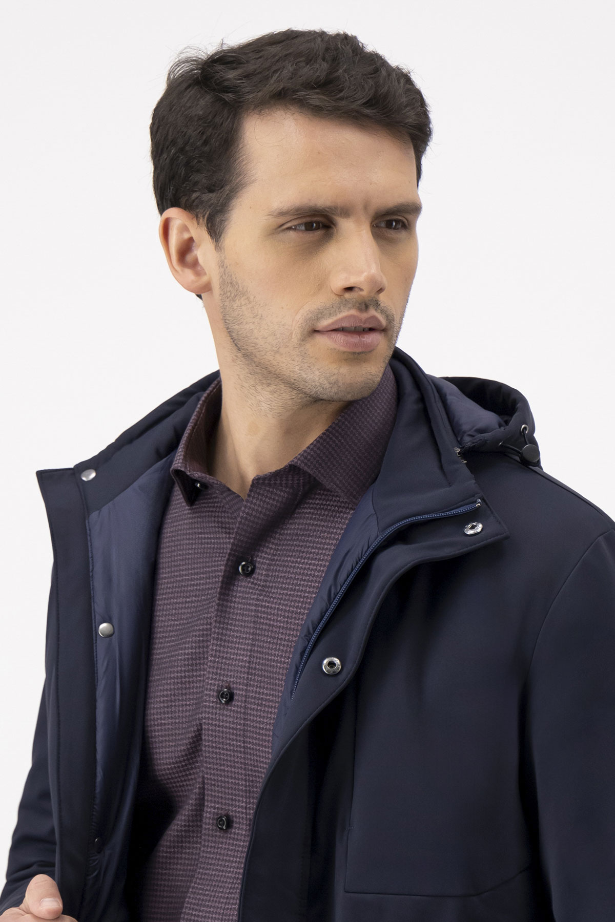 Chamarra Contemporary Fit Azul Marino