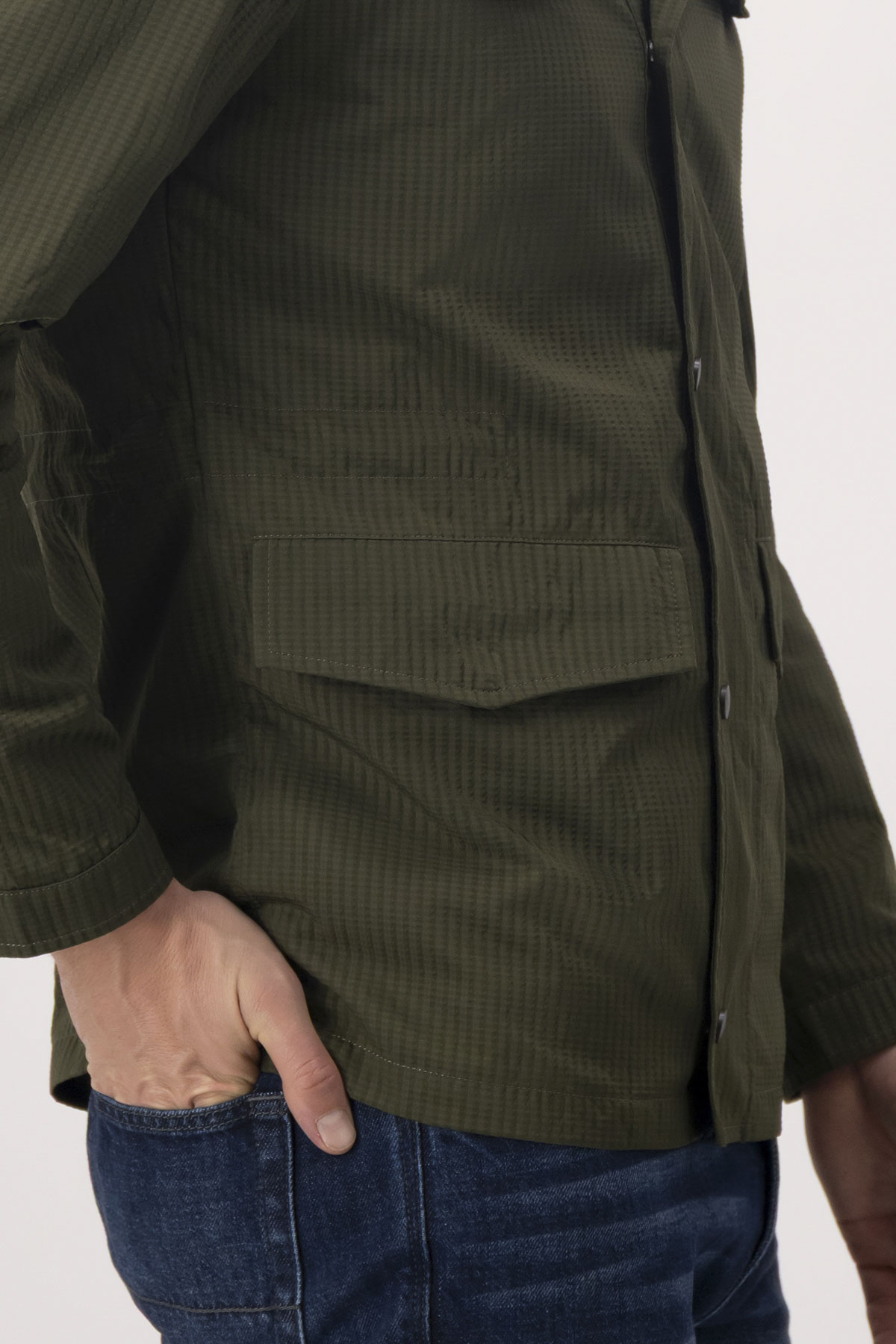 Chamarra Contemporary Fit Verde Olivo