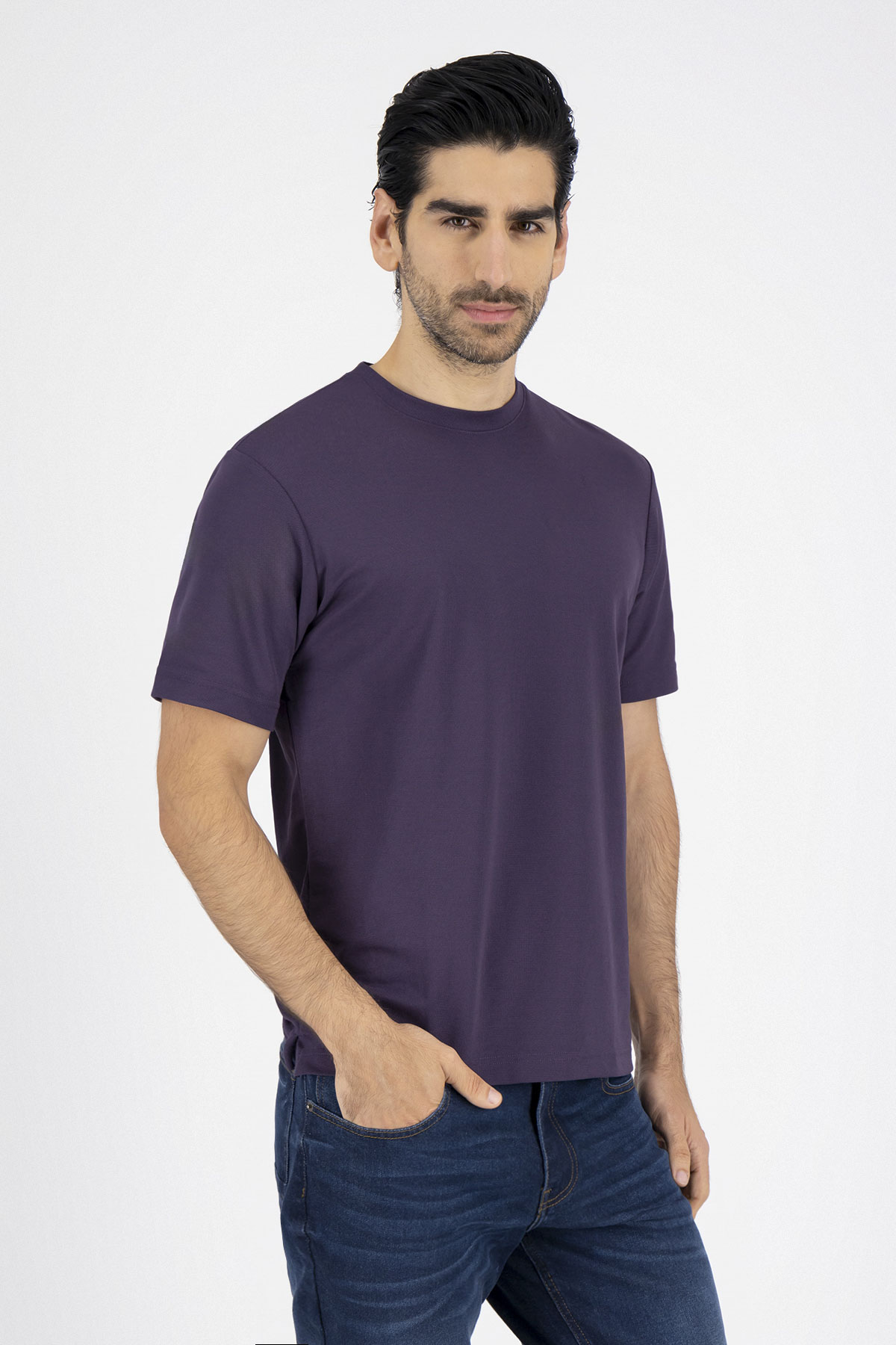 Playera EZ Care Technology Contemporary Fit Morado