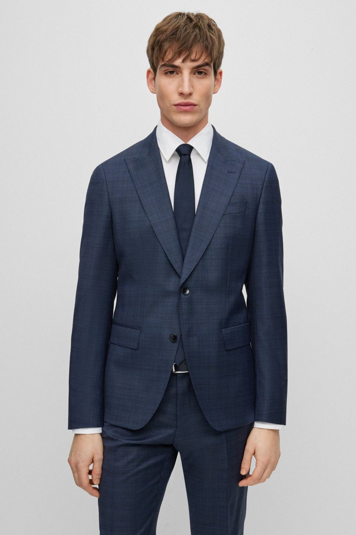 TRAJE  BOSS FORMAR AZUL SLIM FIT DE LANA