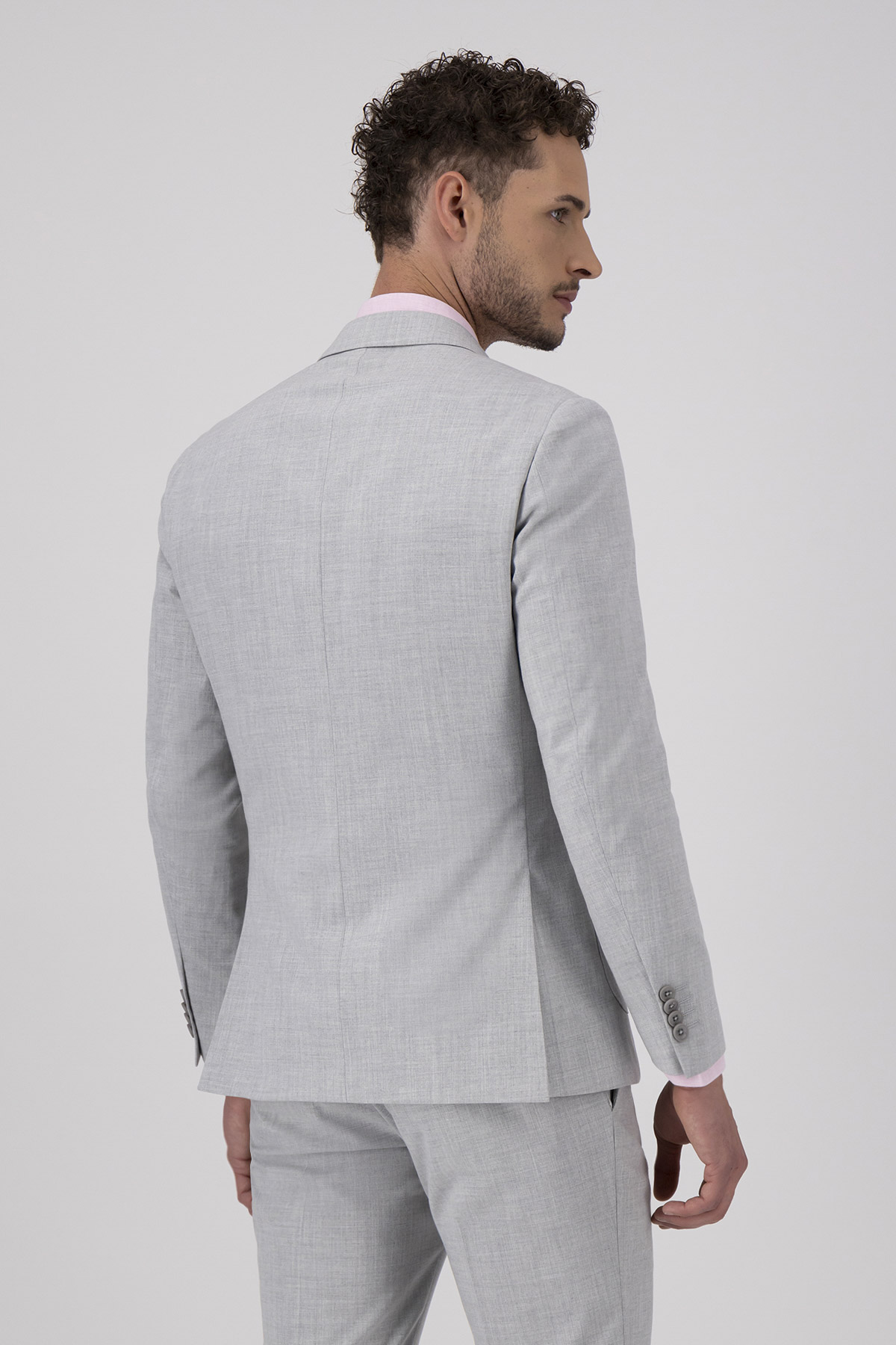 Traje Color Gris Claro Slim Fit